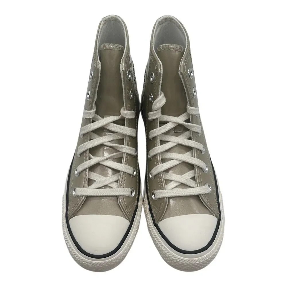 Converse Chuck Taylor All Star Metallic Shoes Women's 6.5 Light Gold Egret Black
